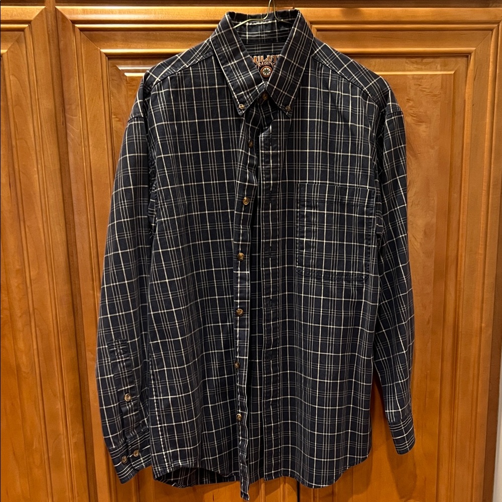 Men's Navy Plaid Shirt